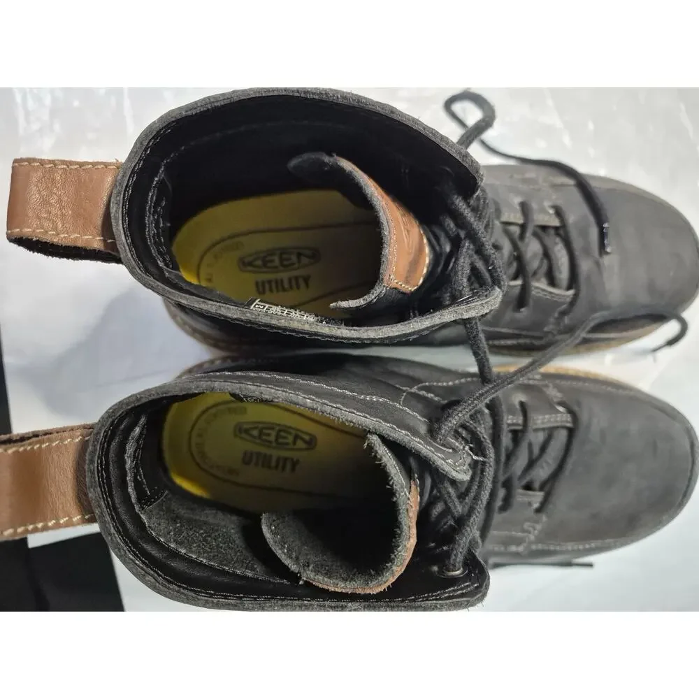 KEEN Men's Black Safety Toe Work Boots Boot Size 12D ASTM F2413-11 EH Clean